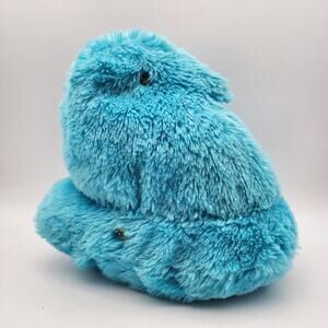 Peeps Chick Plush 11" Shaggy Blue Fur Sewn Eyes Easter Stuffed Animal Toy 2014